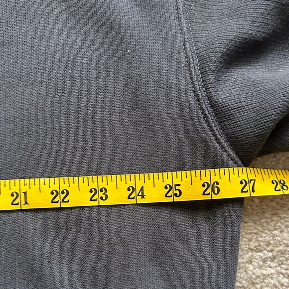 AE Fleece Cropped Sweatshirt Henley Neck Charcoal Black Women’s XL Cozy Casual - Picture 7 of 12